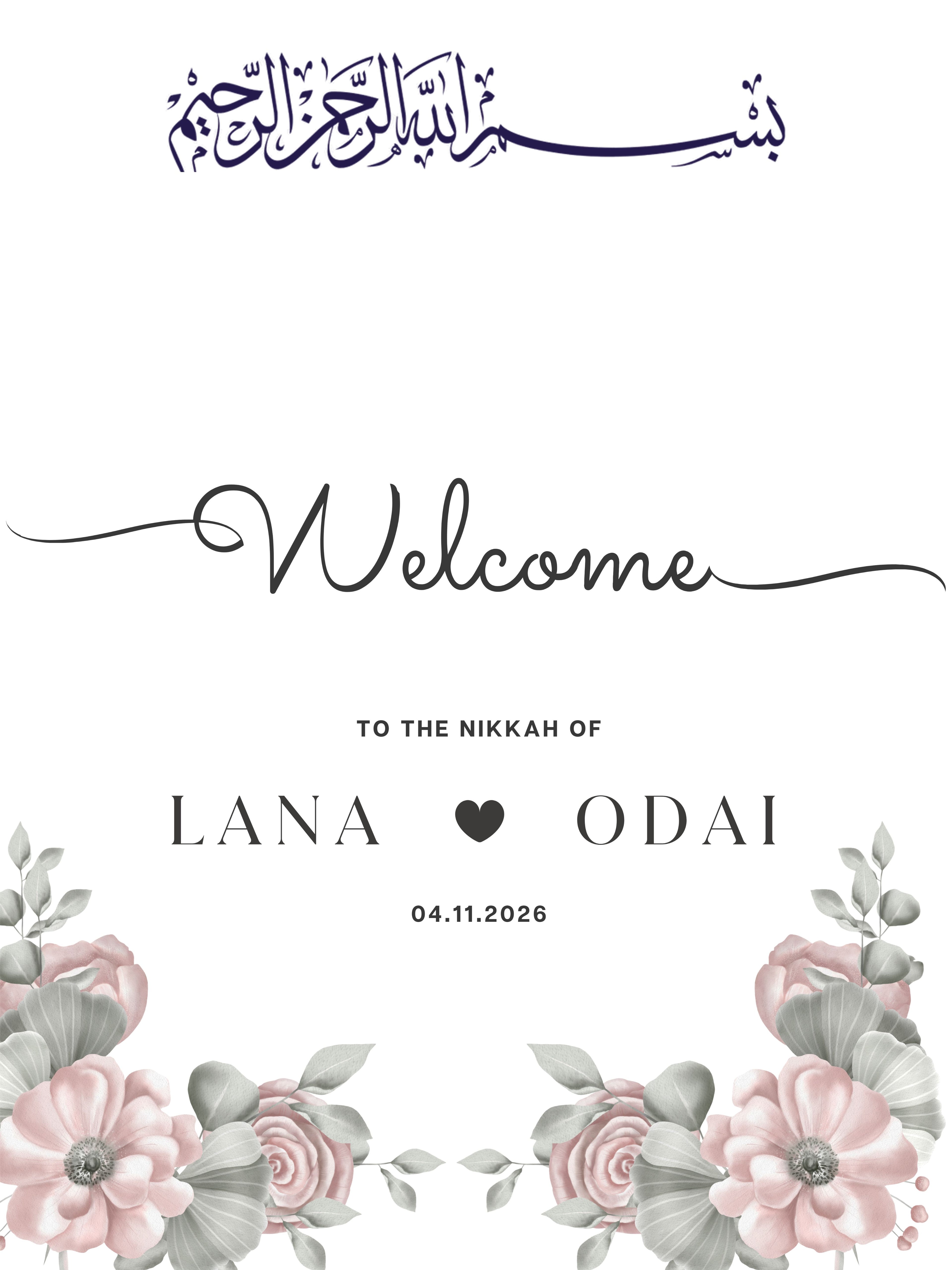 Design X — Welcome Sign (Acrylic)