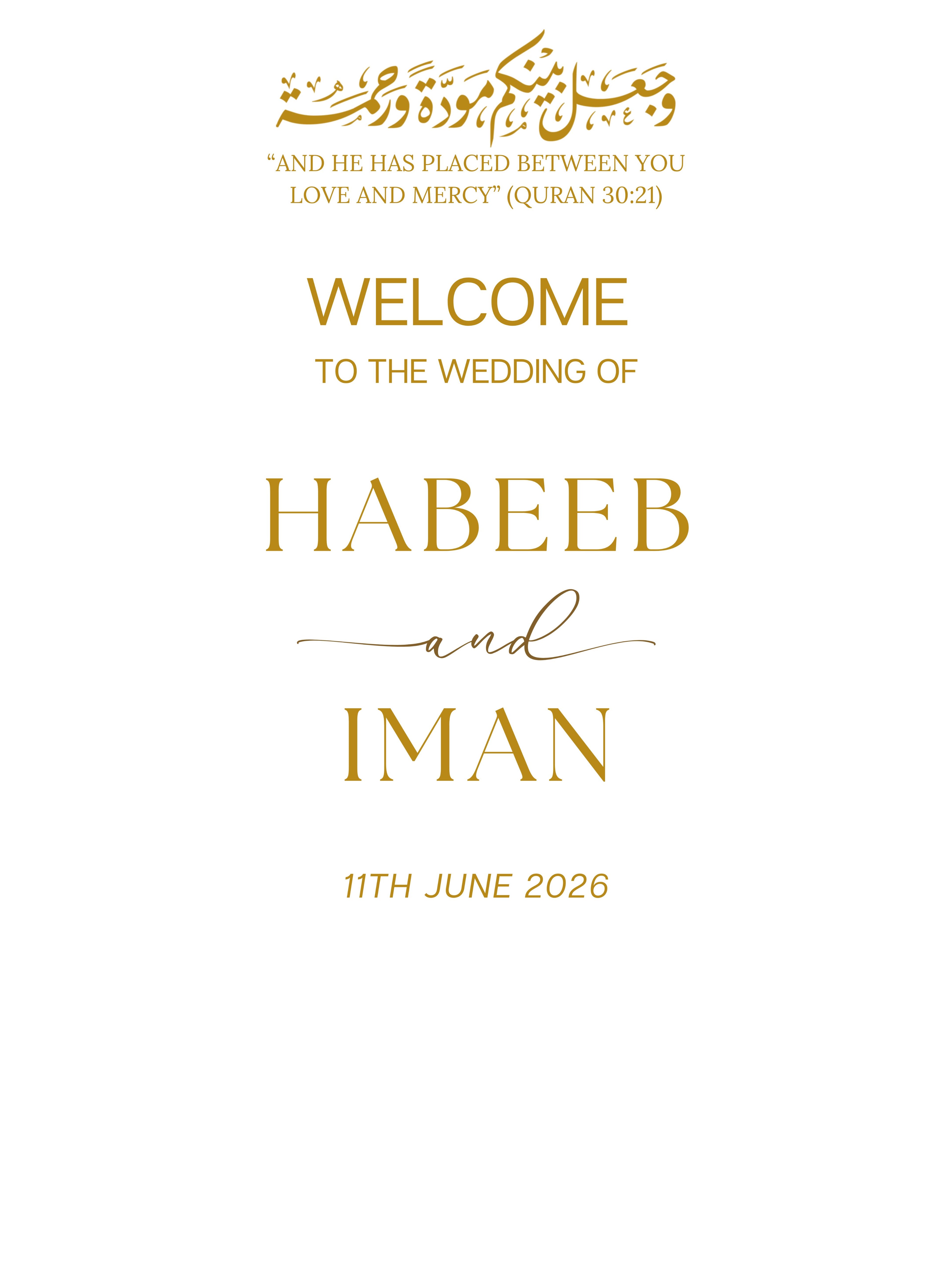 Design XIV — Welcome Sign (Acrylic)