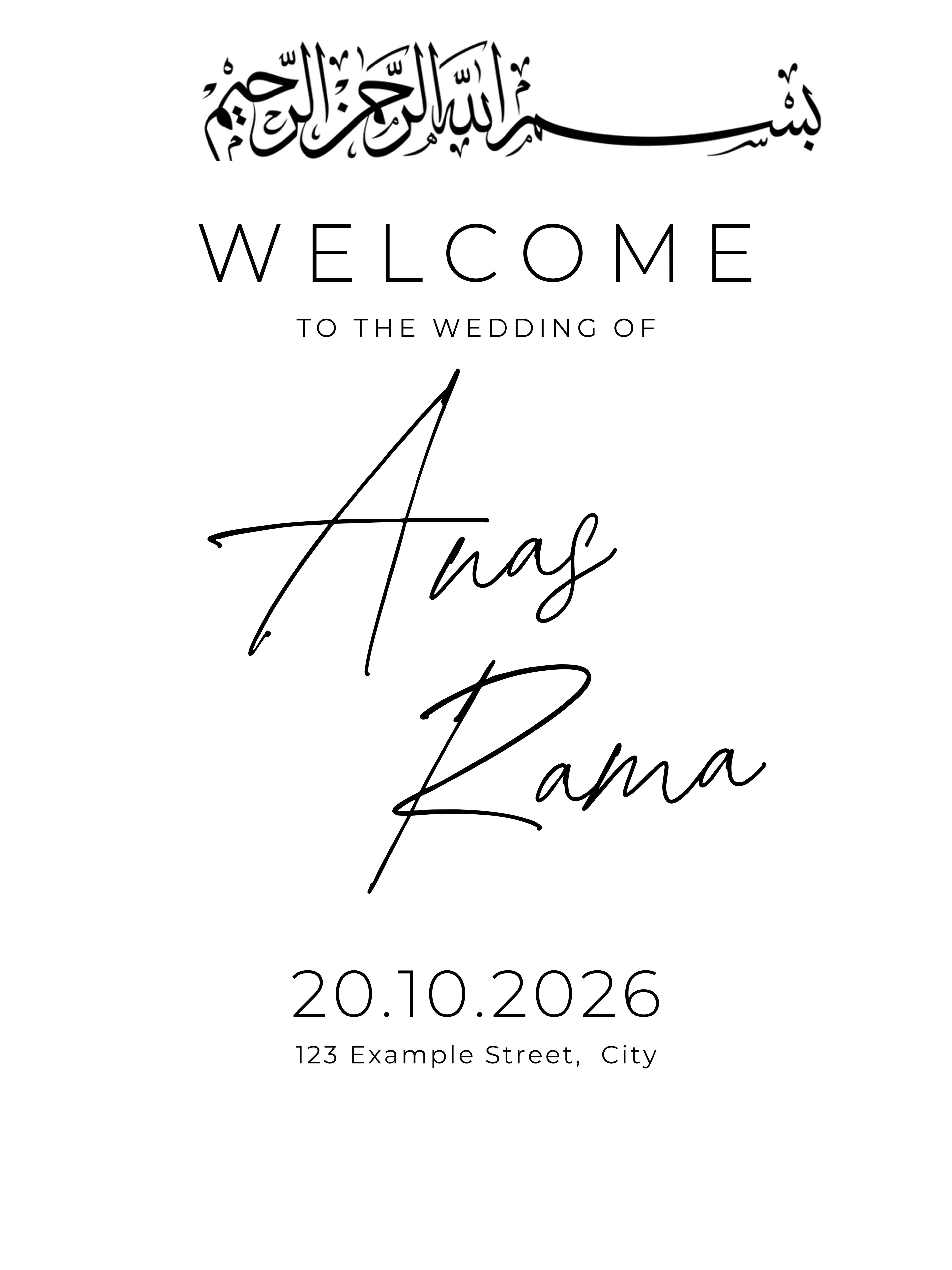 Design XVII — Welcome Sign (Acrylic)