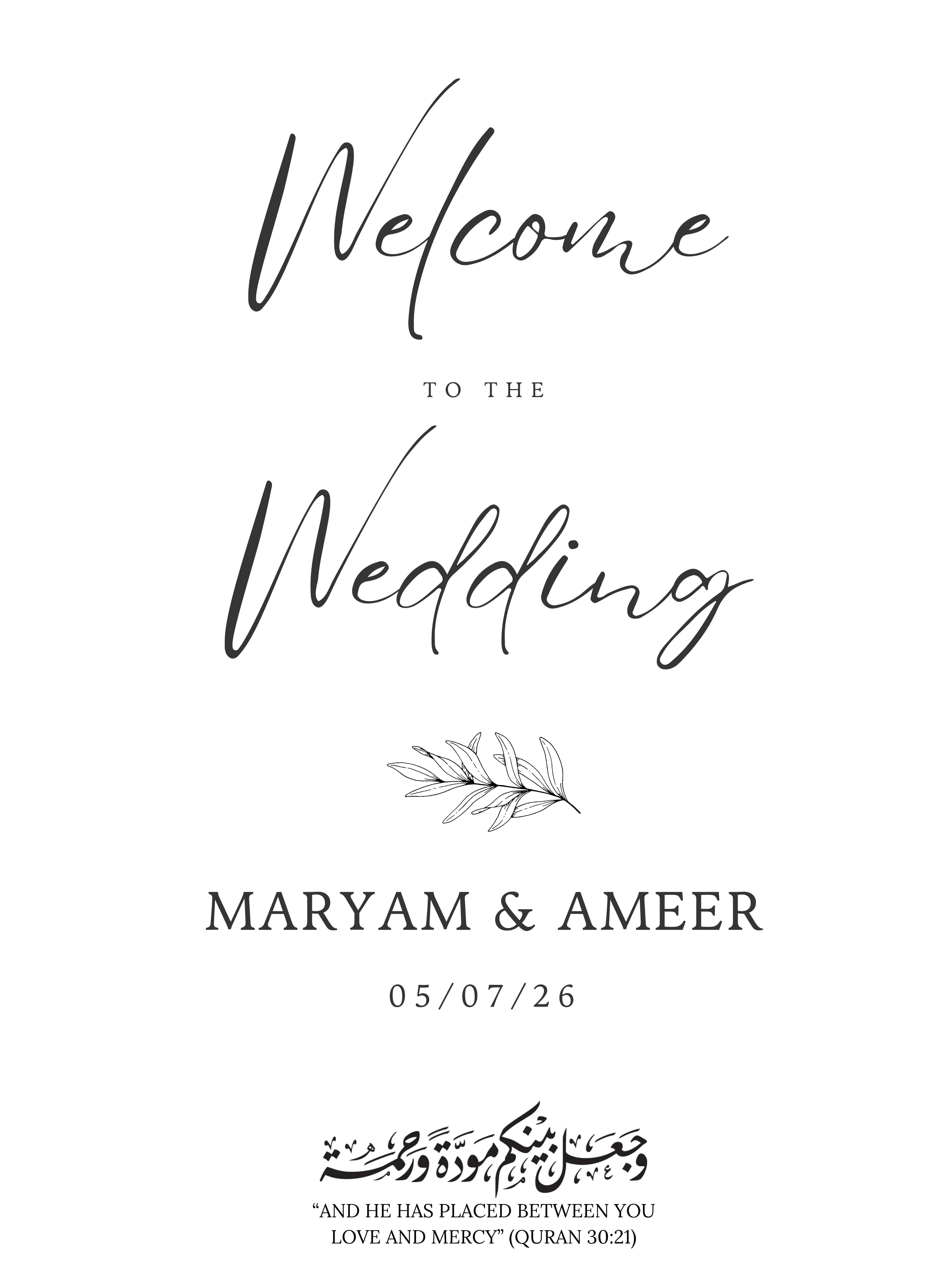 Design XX — Welcome Sign (Acrylic)