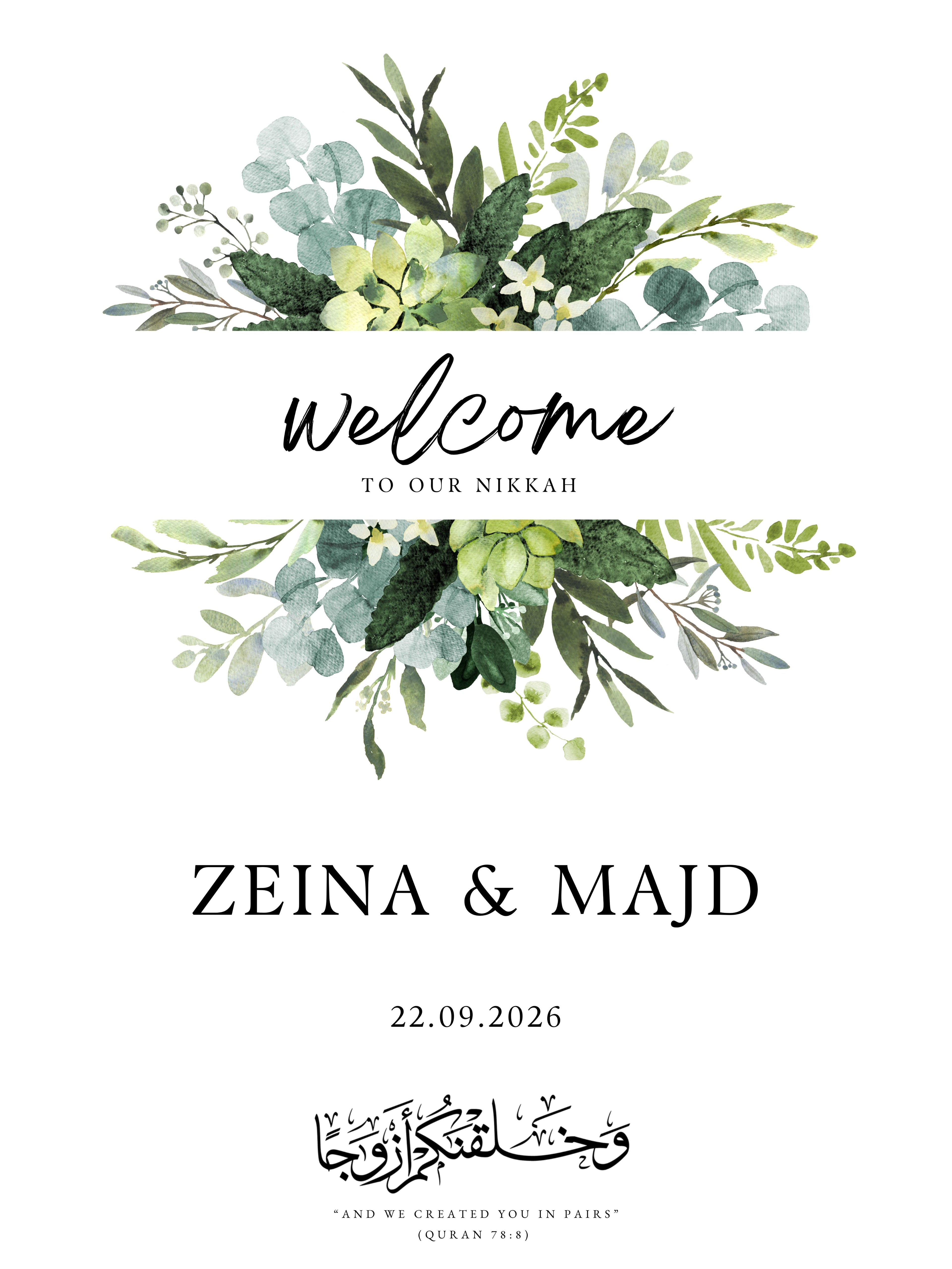 Design XXII — Welcome Sign (Acrylic)