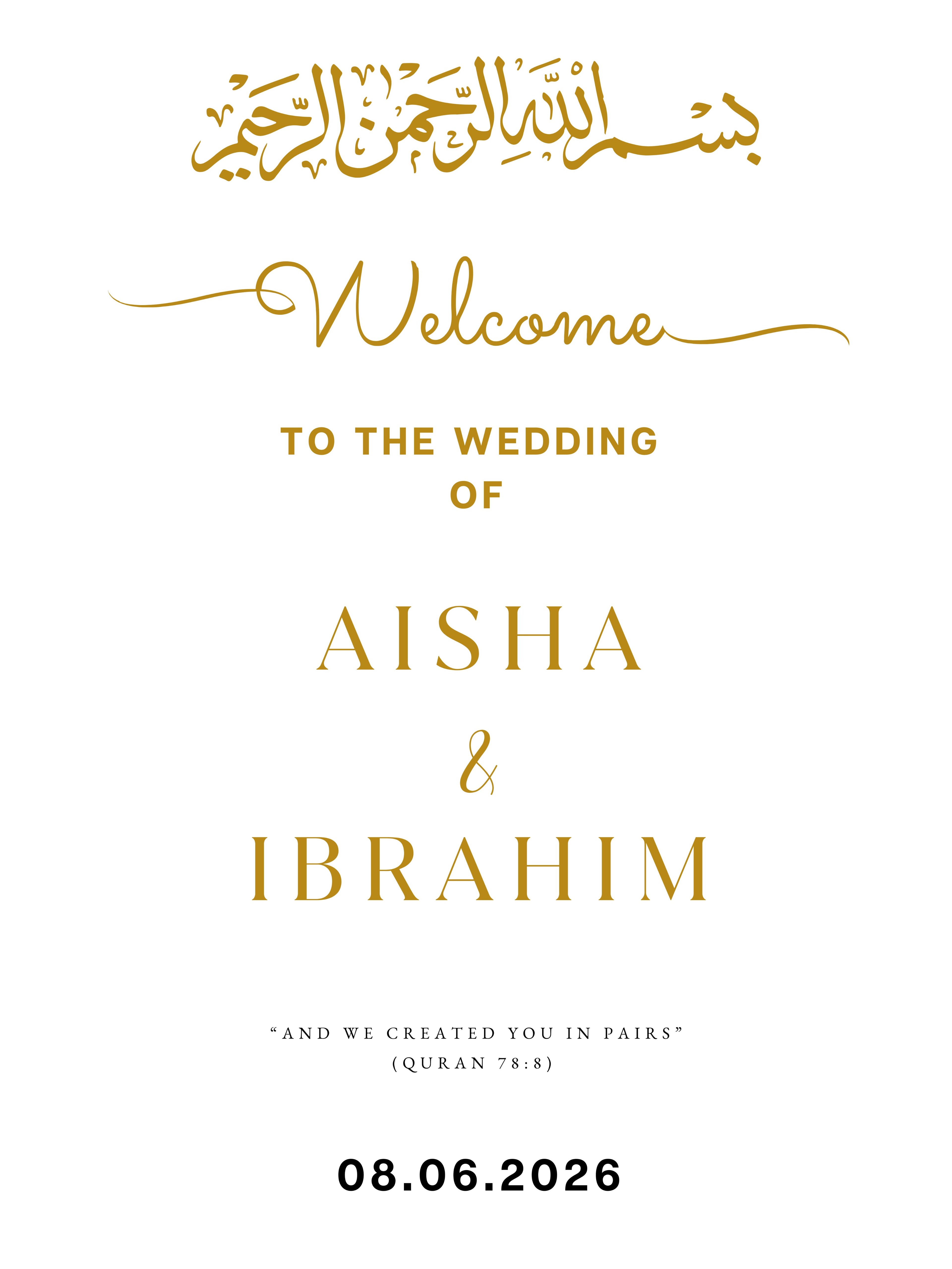 Design IV — Welcome Sign (Acrylic)