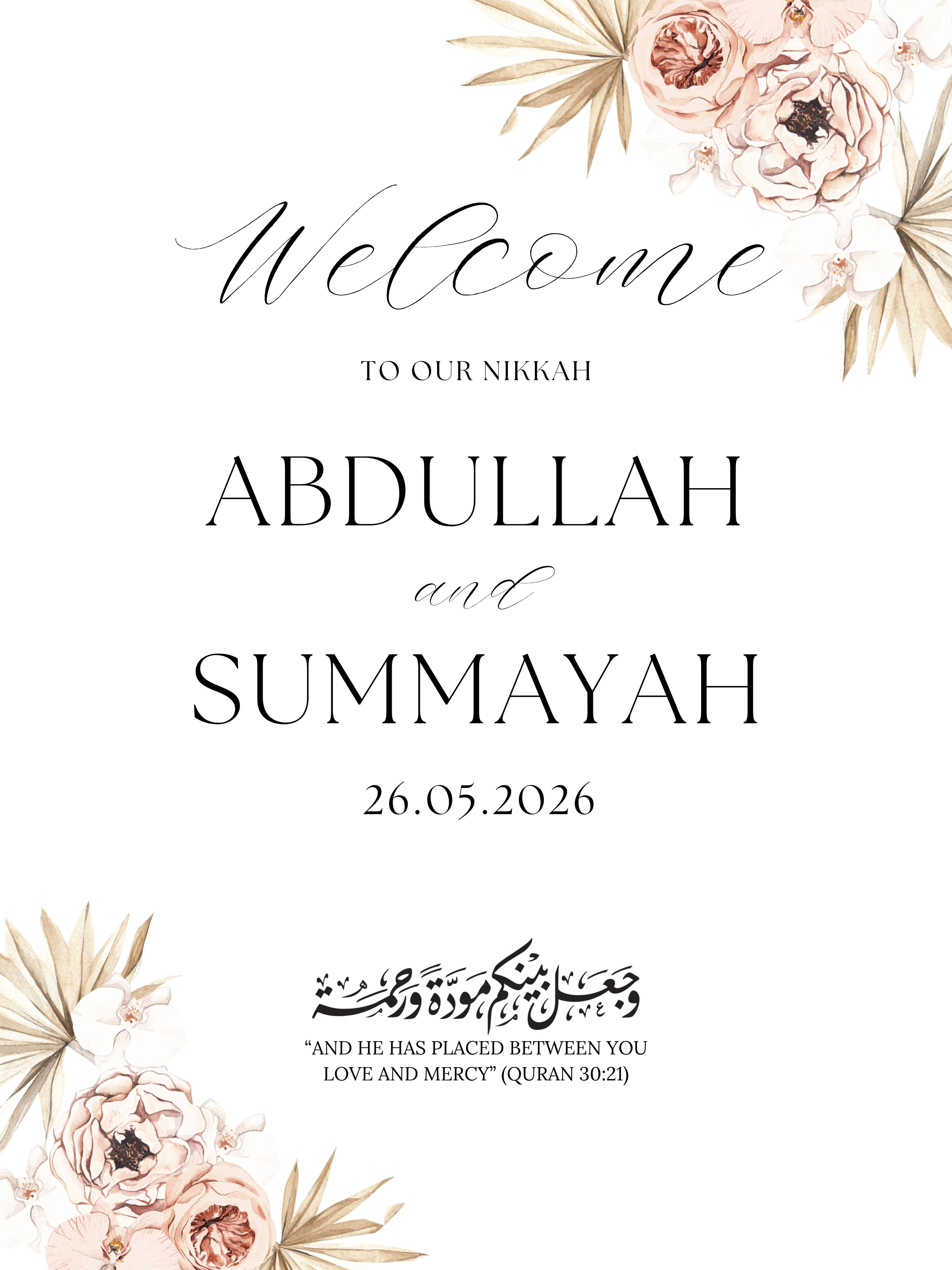 Design IX — Welcome Sign (Acrylic)